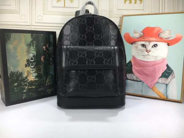 embossed backpack